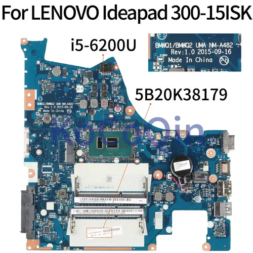 Motherboard LENOVO Ideapad 300-15ISK I5-6200U Mainboard 5B20K38179 BMWQ1/BMWQ2 NM-A482