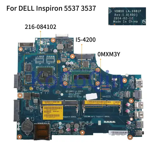 Motherboard DELL Inspiron 15R 5537 3537 Core I5 Mainboard