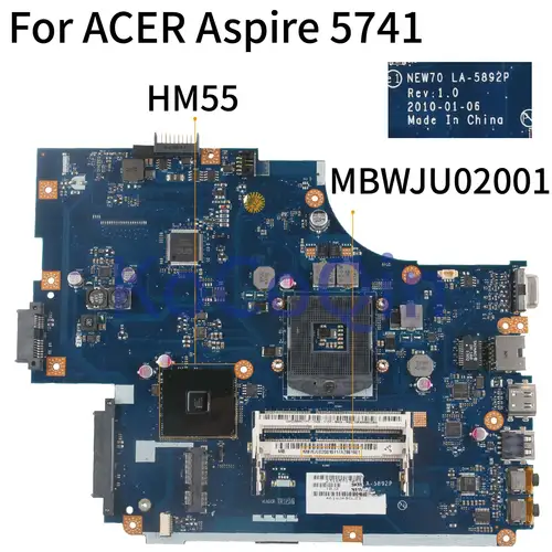 NEW70 LA-5892P ACER Aspire 5741 5741ZG 5742 5742G Notebook Mainboard MBWJU02001