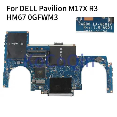 Motherboard DELL Alienware M17X R3 HM67 Mainboard CN-0GFWM3 0GFWM3