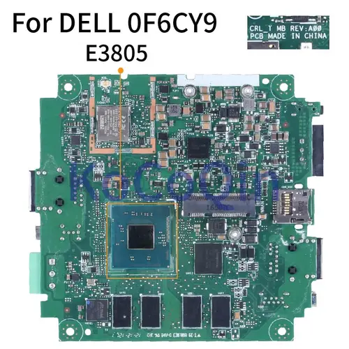 DELL 0F6CY9 E3805 Notebook Mainboard SR20Y 2GB RAM Motherboard