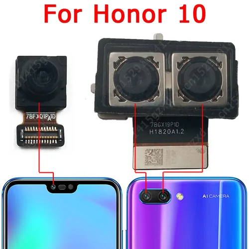 Huawei Honor 10 Front Rear View Back Up Camera Frontal Main