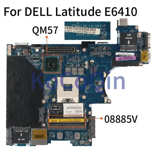 DELL Latitude E6410 QM57 Notebook Mainboard CN-08885V 08885V NCL00 LA-5471P Laptop