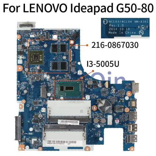 ACLU3/ACLU4 NM-A361 Motherboard LENOVO Ideapad G50-80 Mainboard I3-5005U SR27G
