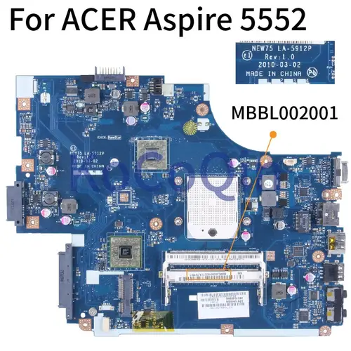 ACER Aspire 5552 5551 Notebook Mainboard MBBL002001 LA-5912P DDR3 Motherboard