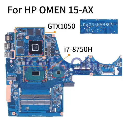 HP OMEN 15-AX i7-8750H GTX1050 Notebook Mainboard TPN-Q173 DAG35NMB8C0 SR3YY N17P-G0-A1