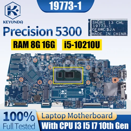 SHURI 13 CML Dell Precision 5300 Notebook Mainboard 19773-1 0X4C7V 00HTT8