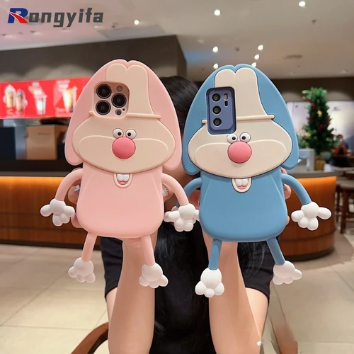 Cute Bunny Rabbit Casing iphone 15 14 Plus 13 12 11 Pro
