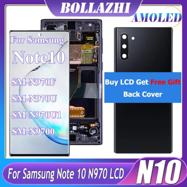 6.3" super AMOLED LCD Samsung Note 10 Lcd N970 N9700 N970F Display Touch Screen