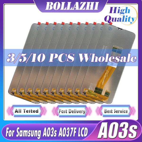 3/5/10Piece/Lot LCD Samsung A03s A037 A037F A037M A037FD LCD Display Monitor Touch Screen Digitizer