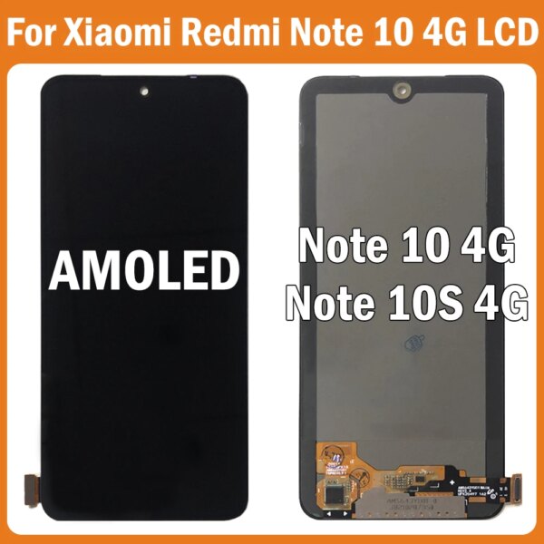 6.43" super AMOLED LCD Xiaomi Redmi Note 10 4G LCD M2101K7AI Display Screen Xiaomi
