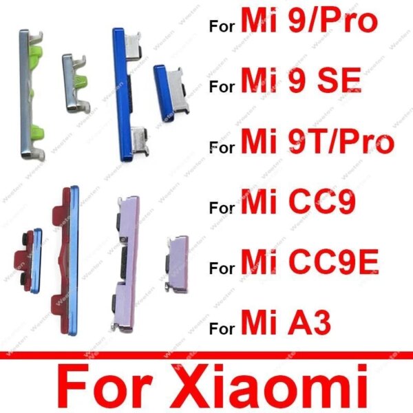 On OFF Power Volume Buttons Xiaomi Mi 9 9T Pro 9Se 9 Lite CC9