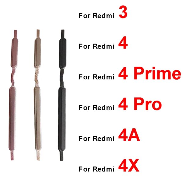 Volume Power Side Button Xiaomi Redmi 3 4A 4X 4 Prime Pro SD435 On/off