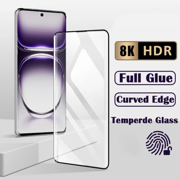 3D Curved Tempered Glass Oppo Reno 12 11 10 9 8T 5G Screen Protectors