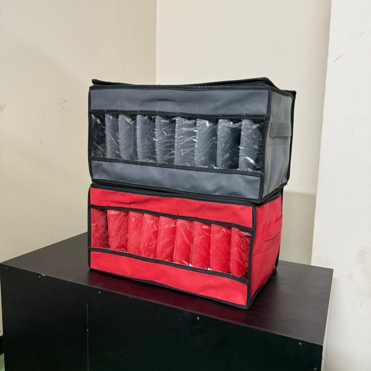 FS Transparent Cloth Organizer Box Stylish Spacious Smart Storage(F9L)