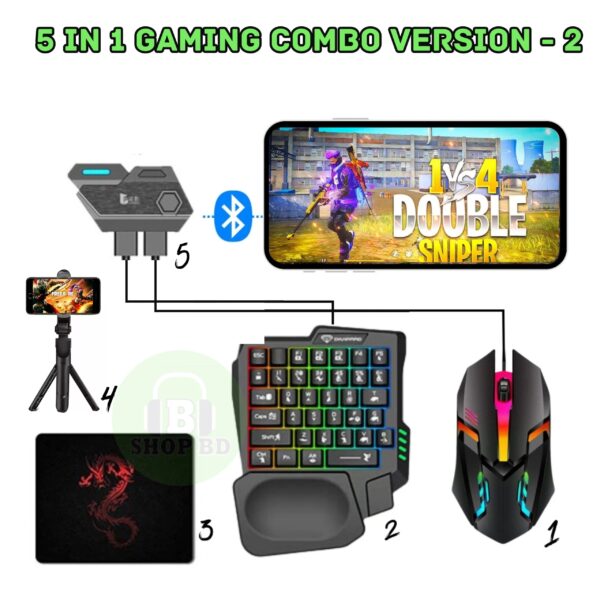 MIX SE 5 in 1 Mobile Gaming Combo WITH SELFIE