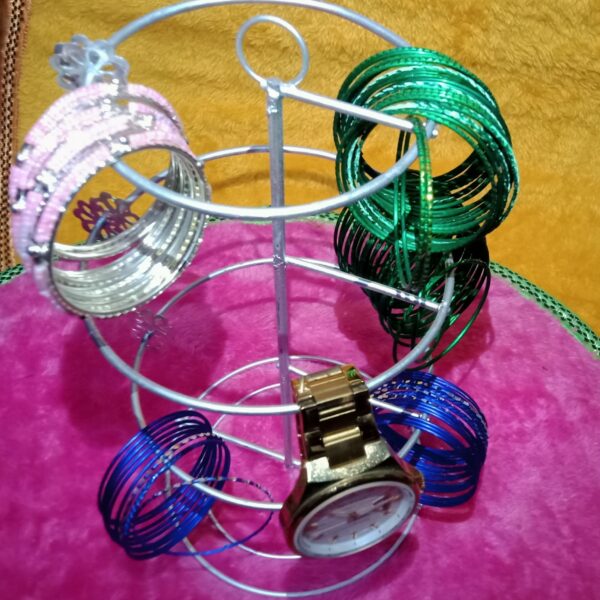 Metal Churi Bracelet Organizer Stand   Stylish Bengal Rack for