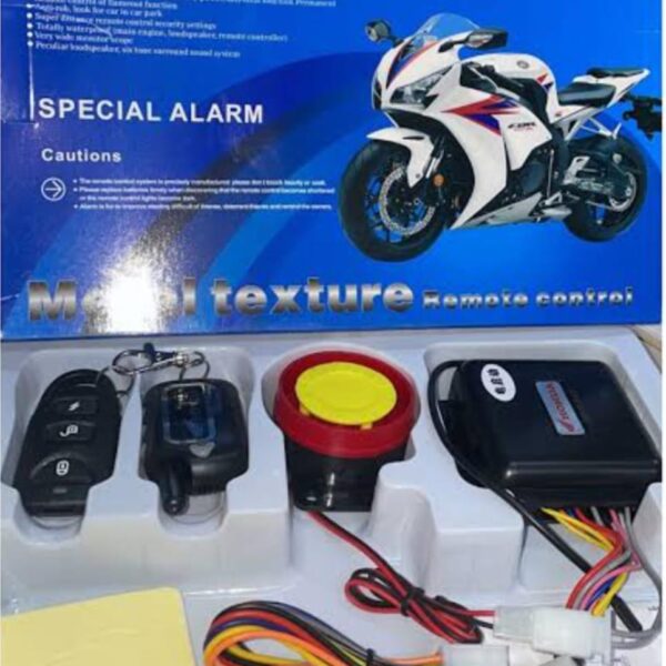 Moto bike alam system remote control motorcycle anti theft alarm device