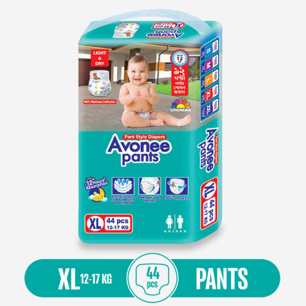 Avonee Pants Baby Diaper XL (12-17 KG) -44 PCS