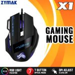 RGB Mouse Gaming Design X1 Wired RGB Gaming Mouse 7 Buttons With DPI Button And Braided Cable Computer Mice Gaming PC Laptop Desktop - 2025 Gamers Choice Bangladesh (New)