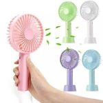 Handheld Fan, Mieuxbuck Personal Fan Mini, Hands Free Fan Rechargeable Can Used As Usb Desk Fan With Stand Base For Outdoor Walking - Charger Fan Bangladesh (New)