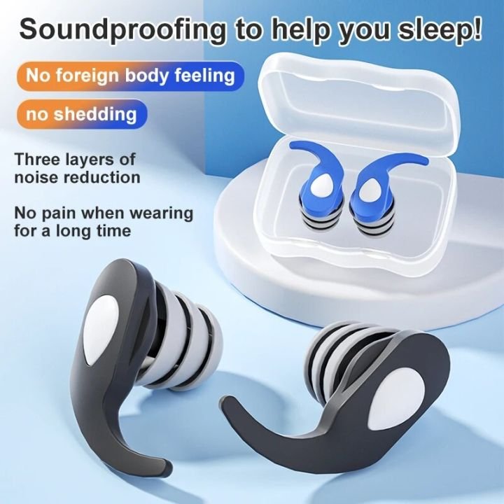 1000004574.jpg 1 Pair Silicone Soundproof Ear Plugs Noise Insulation Soft - Image 1