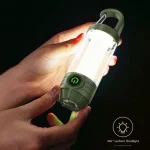 Camping Light Dual Light Source 1000LM Super Bright Outdoor Hiking Fishing Tent Lamp 1200mAh Rechargeable Bangladesh (New)