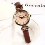 Quartz Watch Women PU Leather Thin Strap Wristwatch Ladies Bangladesh (New)