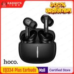 Hoco | EQ34 Plus Rima | True Wireless Earbuds (TWS) | ANC + ENC | Bluetooth 5.4 | 7h Playback (6h with ANC) | 300mAh Case, 40mAh Buds | App Control & Multi-Device Switching | Lightweight 44.8g. Bangladesh (New)
