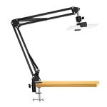 Overhead Video Stand Tripod Phone Holder Articulating Arm Phone Mount ChromLives Table Top Scissor Arm Stand Tablet Arm Holder for Phone,Live Streaming,Baking,Crafting,Videos and More Tripod Bangladesh (New)