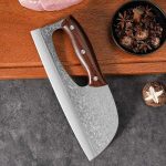 Kitchen Household Slicing 50Cr15MoV Steel Wood Handle 24cm Bangladesh (New)