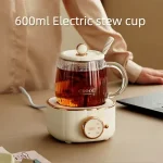 600ML Health Teapot with Tea Infuser Multifunction Electric Stew Cup 220V Electric Kettle Heating Cup Bangladesh (New)
