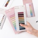 200 Sheets 10 Colors Morandi Combination PET Sticky Notes Set Self-Adhesive Memo Pad Lable Sticker Bookmarks Notepad Sticky Index with Ruler School Office Supplies Bangladesh (New)