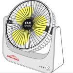 Compact Fan INDIANA brand Portable Mini Desk Fan Rechargeable Table Fans with Battery USB Type C Cable Wire Three-Speed Wind for Car Outdoor Household Use Bangladesh (New)