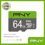 PNY Elite Class 10 U1 64GB microSD Memory Card - memory card for  Smartphones, tablets, action & surveillance cameras, drones, computers - class10 64GB Memory Card - Up to 100MB/s Bangladesh (New)