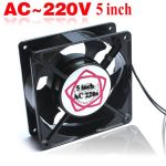 Cooling Fan 5 inch AC 220V (Aluminum Metal Body) Ventilator Fan Low Noise Axial Fans Use For Exhaust Circulation Ventilation Fan Incubator System Rotary Fan AC 220V 24W 0.15Amp Mini Fan 5" Bangladesh (New)