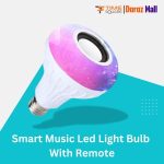 LED Bluetooth Smart Music Colored led Light Bulb With Remote Control& Bluetooth Speaker RGB Changing Color Music Lamp Built-in Audio Speaker-Pass Folder-One Pice Bangladesh (New)