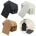 100pcs Kraft Paper Tags No Strings Handmade with Love Hang Tags Garment Tags for Candy/Gift/Cookies Display Packing Label Card Bangladesh (New)