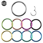 1PC G23 Titanium Hinged Segment Nose Ring 16g&14g Nipple Clicker Ear Cartilage Tragus Helix Lip Piercing Unisex Fashion Jewelry Bangladesh (New)