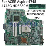 Motherboard ACER Aspire 4745 4745G HD5650M Mainboard MBPSL06001 DA0ZQ1MB8D0