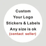 Custom StickersWaterproof and transparent Logo Business Name Stickers Personalized Packaging Labels Design Your Own Stickers Bangladesh (New)