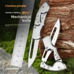 Outdoor Folding Knife Mini Structural Mechanical Knife Stainless Steel Portable Camping Survival Hunting Tactical Pocket Knives Bangladesh (New)