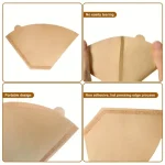 U-Shaped Disposable Coffee Filter Paper Bags Eco-Friendly Coffee Brewing Filters Hourglass Design for Coffee Supplies Bangladesh (New)