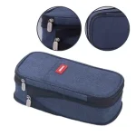 Multifunctional Stationery Pencil Case Dirt Resistant Material Creative Simple Design Fashionable Colors Zipper Storage Bag Bangladesh (New)