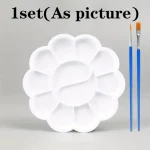 Plum Blossom Shape palette Oil Painting Brush Set DIY Art Watercolor Gouache Oil Acrylic Painting special color painting tool Bangladesh (New)