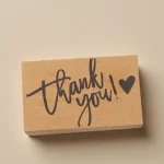 50pcs Kraft Paper Thank You Cards Kids Birthday Gift Cards Greeting Blessing DIY Craft Deocoration Postcard Thanks Gift Present Bangladesh (New)