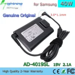 40W 19V 2.1A 3.0*1.1mm AD-4019SL Laptop Adapter Samsung NP900X4C NP900X3C NP900X4B NP900X3E