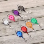 1pc Office Supplies Fashion ID Name Card Stationery Clip Retractable Lanyards Badge Holder Key Ring Bangladesh (New)