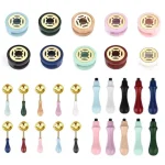 Wax Seal Stamp Set Lacquer Furnace Solid Wood Stove Fire Paint Seal Supplies Wax Spoon Sealing Wax Melting Pot Craft Supplies Bangladesh (New)