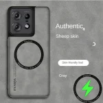 sheepskin Leather Case Motorola Moto Edge 50 pro Cover Matte magsafe magnetic